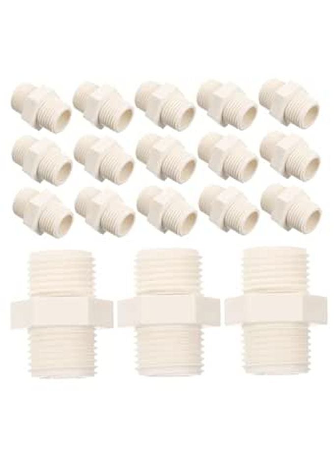 20 Pack Garden Hose Connectors Double Headed External Teeth Reusable Water Pipe Adapters - Image 1