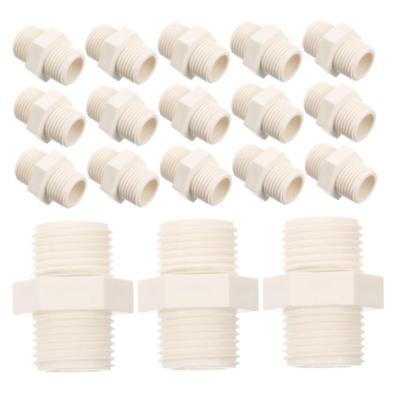 20 Pack Garden Hose Connectors Double Headed External Teeth Reusable Water Pipe Adapters - Image 2