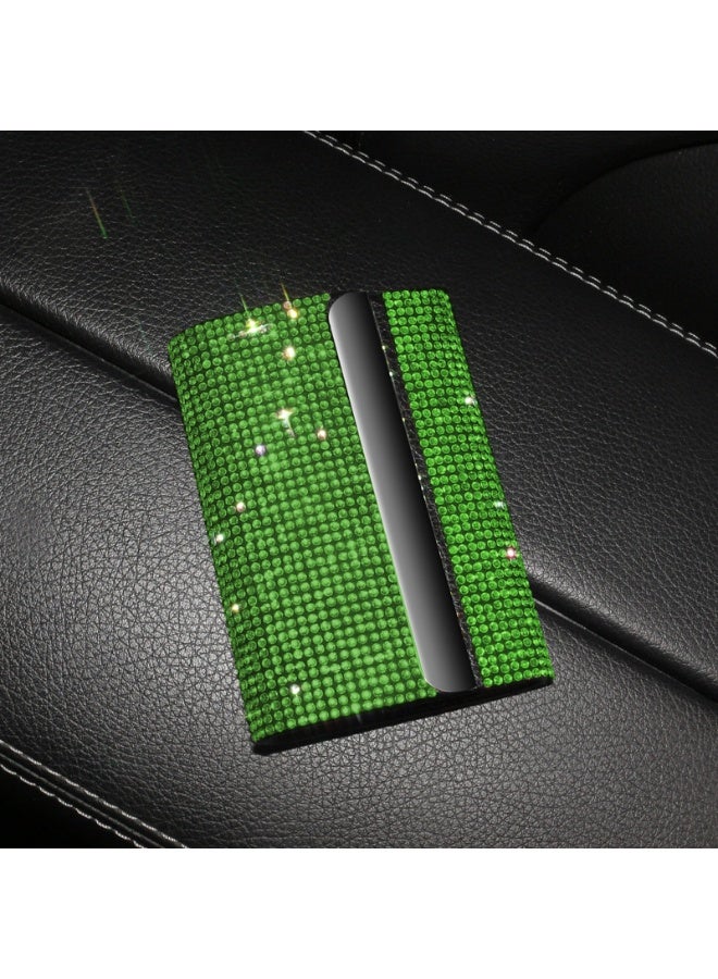 Bling Rhinestone Business Card Holder, Portable Metal Credit Card Case, Sparkling Crystal Card Organizer for Women, Fashion Diamond Card Holder for Car Office