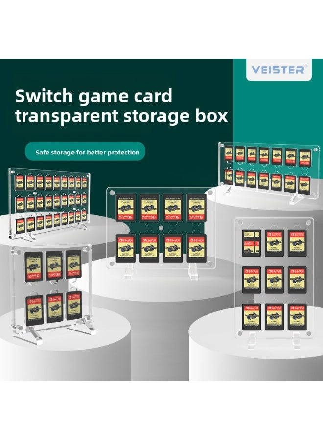 Exclusive for Switch game cards! Transparent acrylic display stand with 9 card slots, easy to show off your collection (please remove the protective film before use)  - Image 5