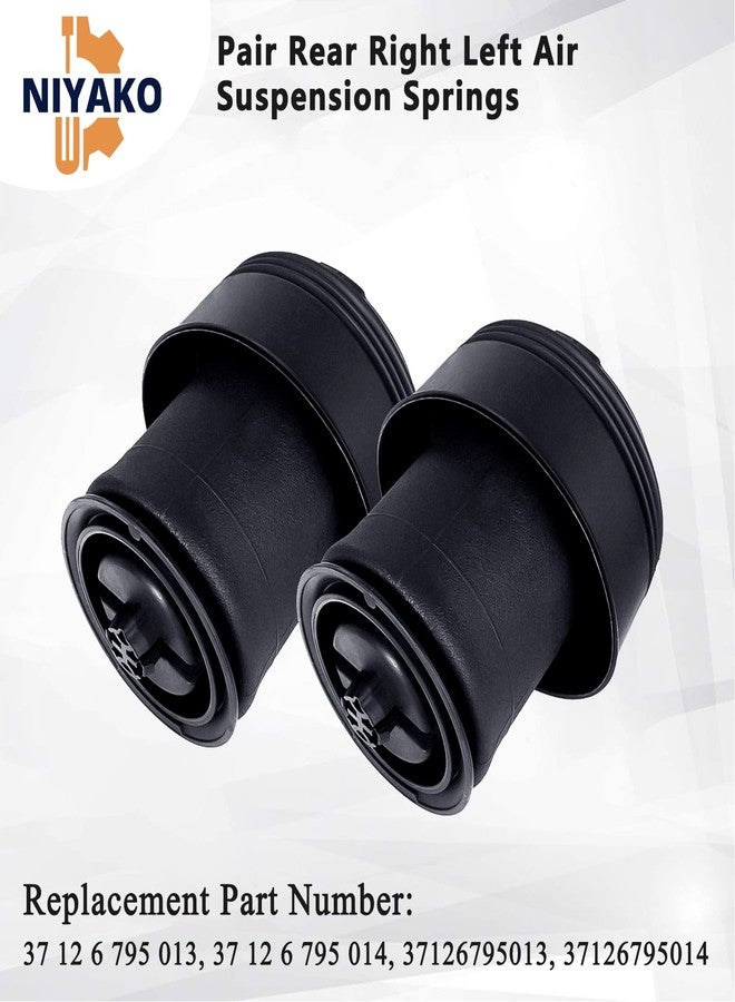 Niyako Pair Rear Left & Right Air Suspension Spring Replacement# 𝟑𝟕𝟏𝟐𝟔𝟕𝟗𝟓𝟎𝟏𝟑 𝟑𝟕𝟏𝟐𝟔𝟕𝟗𝟓𝟎𝟏𝟒 Fit X5 F15 X6 F16 - Image 3