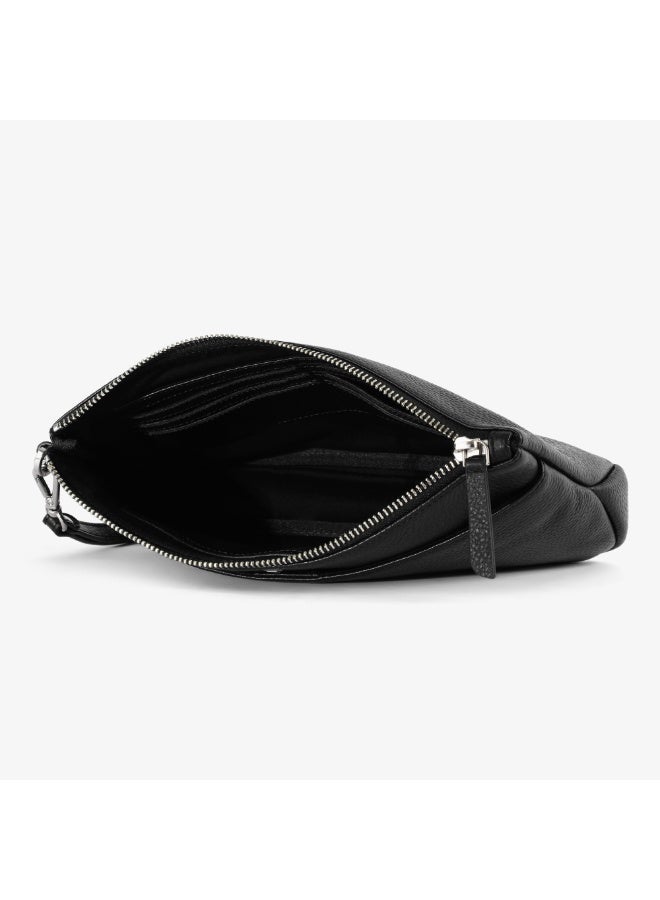 Knights & Walker Genuine Leather Large Accessories Pouch Black for travel - Image 3