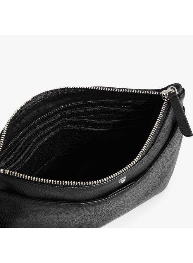 Knights & Walker Genuine Leather Large Accessories Pouch Black for travel - Image 2