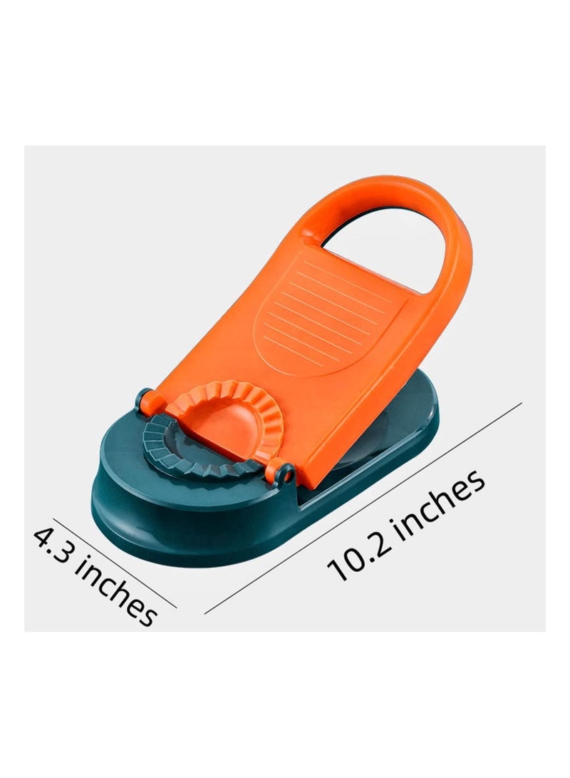 Y&D 2 in 1 Dumpling Machine, Manual Skin Mold, Multi-Function Mold Group, Diy Tool, Safety ABS Material (Orange)  - Image 2
