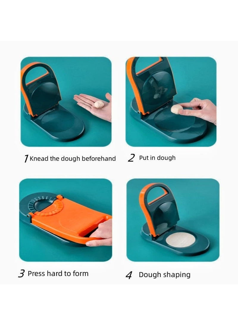 Y&D 2 in 1 Dumpling Machine, Manual Skin Mold, Multi-Function Mold Group, Diy Tool, Safety ABS Material (Orange)  - Image 3