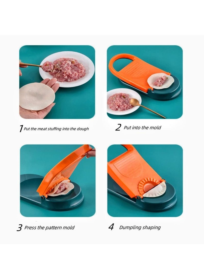 Y&D 2 in 1 Dumpling Machine, Manual Skin Mold, Multi-Function Mold Group, Diy Tool, Safety ABS Material (Orange)  - Image 4