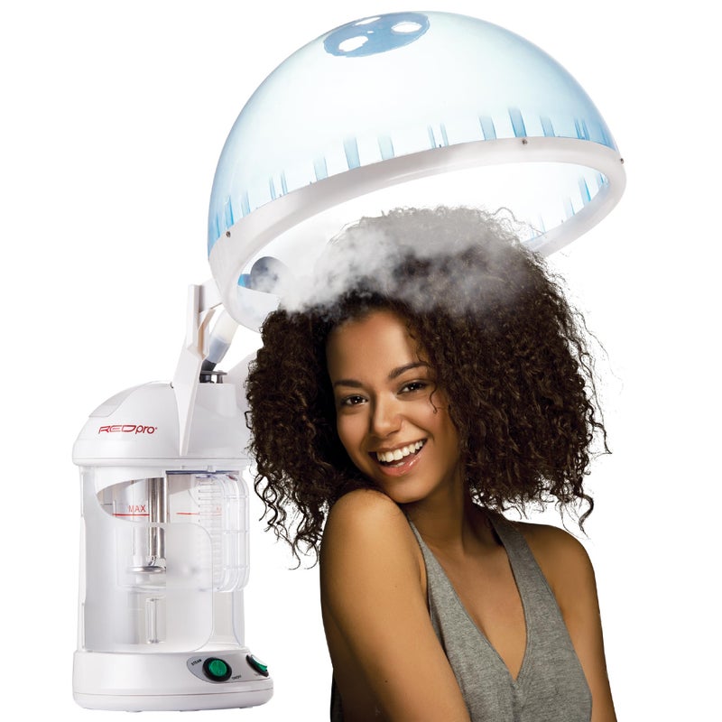 Red Pro Hair Therapy 2in1 Hair Steamer Facial Steamer for Hydration Deep Cleaning Designed for Personal Care at Home or Spa Salon Moisturize Hair 6x More Effectively