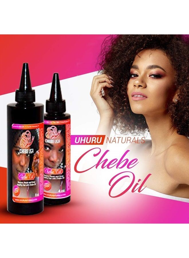 Uhuru Naturals Chebe Oil (8oz) – African Chebe Serum Treatment w/Ostrich, Olive & Essential Oils - Natural Repair, Growth & Moisture For Dry Scalp & Hair (8oz)  - Image 2