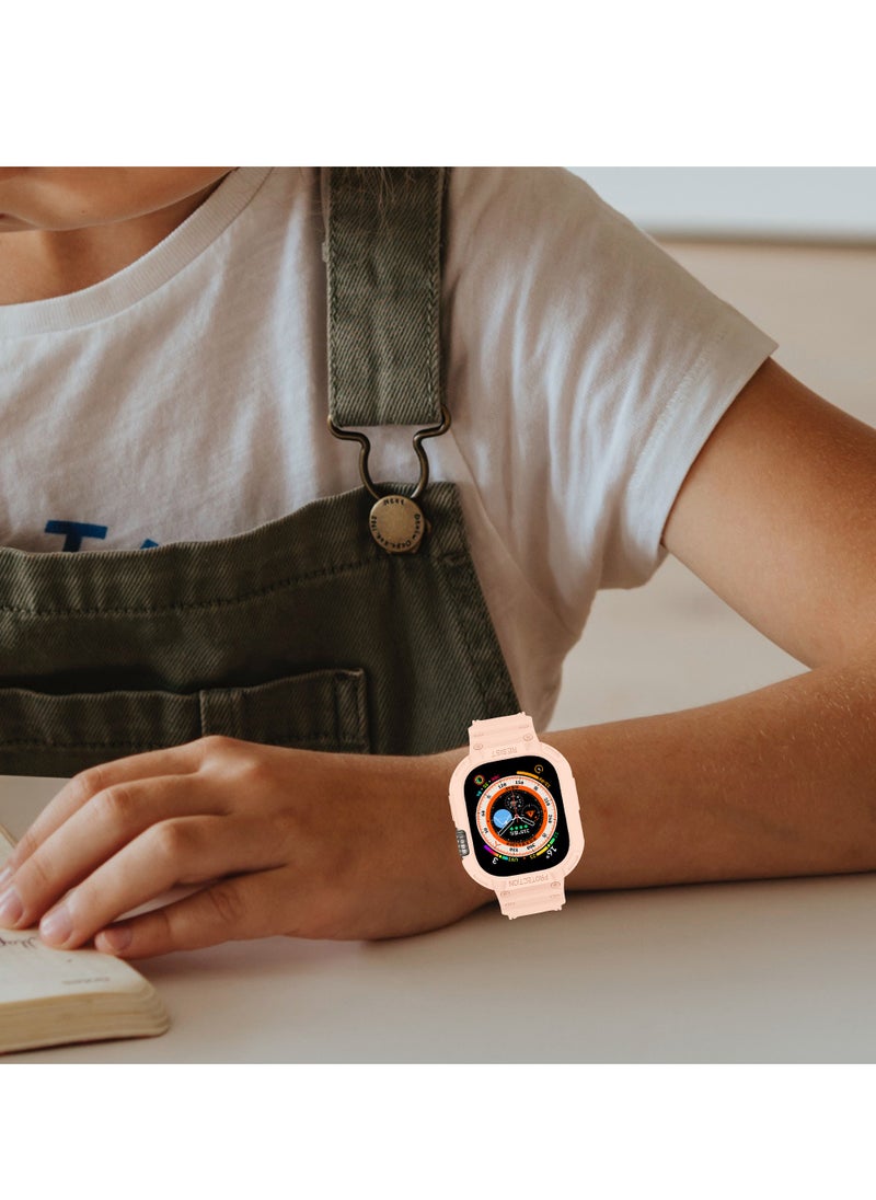 GULFLINK - Band + Case Sports Wrist For Apple Watch 8 Ultra 49mm Pink - Image 1