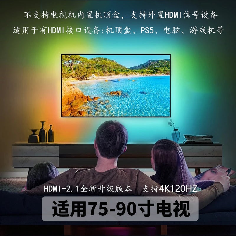 Hdmi Tv Ambient Light With Screen Synchronization, Graffiti, Google Voice Control, Dimmable And Colorful Light Strip - Image 1