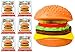 Ja-Ru JARU Foodie Fusion Play Burger Deluxe Squishy Toy 6 Pack Smushy Make Your own Patty Squish Grilled Food Toys for Kids Teen Adult Stretchy Therapy Stress Relief Fidget Party Favor 67236 - Image 2