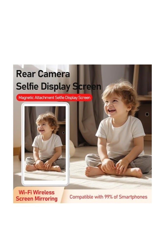 GENNEXT Phone Vlog Selfie Monitor Screen, Magnetic Phone Holder Clip Mount,4.02 inch HD Screen Rear Camera Monitor Using Phone Rear Camera for Selfie Vlog Live Stream TikTok, Compatible with iPhone - Image 5