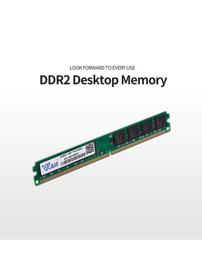 Vaseky - 2G Memory DDR2 800 2G Desktop Memory High Speed Read/Write Noiseless Desktop Memory DDR2 800MHz - Image 1