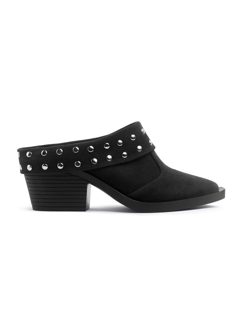 TGS - Studded Suede Heel Mules - Image 1