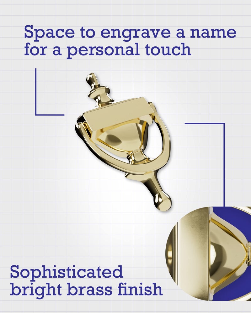 Hardware Essentials 852393 Bright Brass Door Knocker, 7-Inch - Image 4