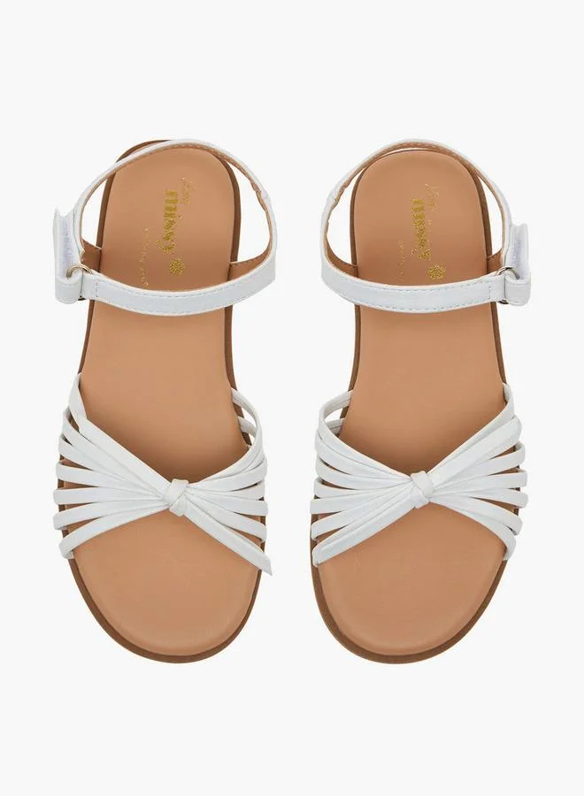 ليتل ميسي Girls Strappy Hook & Loop Sandals