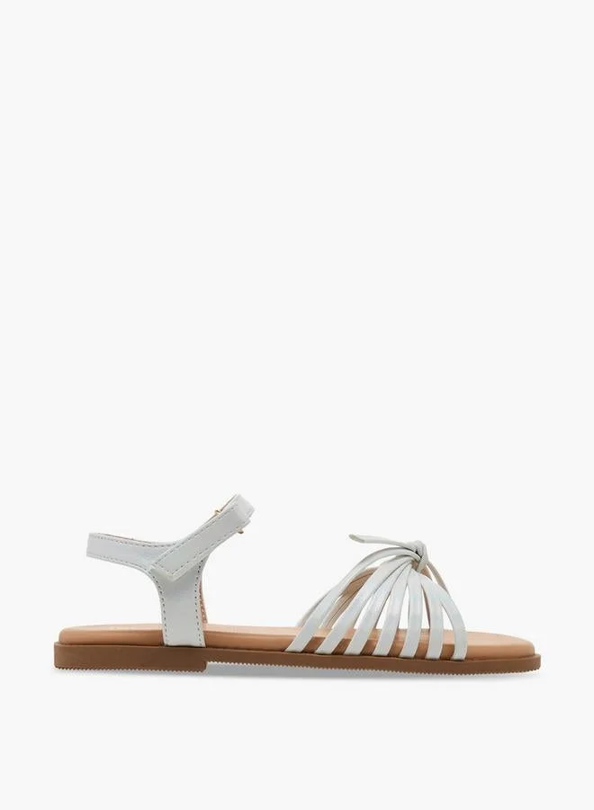 ليتل ميسي Girls Strappy Hook & Loop Sandals
