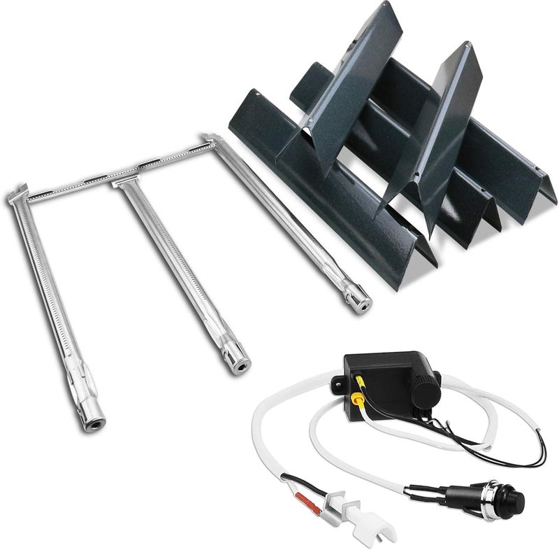 Utheer Grill Replacement Parts for Weber Spirit and Spirit II 300 Series, 15.3" Flavorizer Bars, 18" Grill Burner and Ignitor Kit for Weber Spirit E310, E320, S310 with Front Control, 7636, 69787 - Image 1