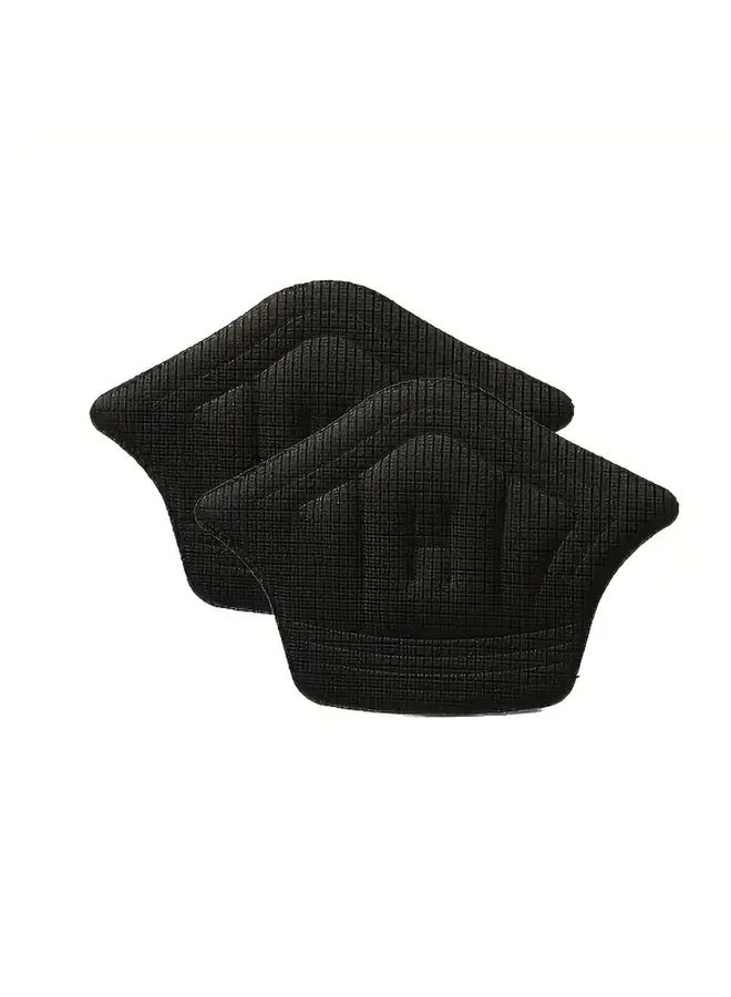 2pcs Adjustable Heel Pads for Sports Shoes Anti Wear Nylon Cushion Inserts 5mm Thickness Self Adhesive Backing Easy Fit Comfortable Heel Protectors for Men and Women Black Textured Surface Pad - Image 5