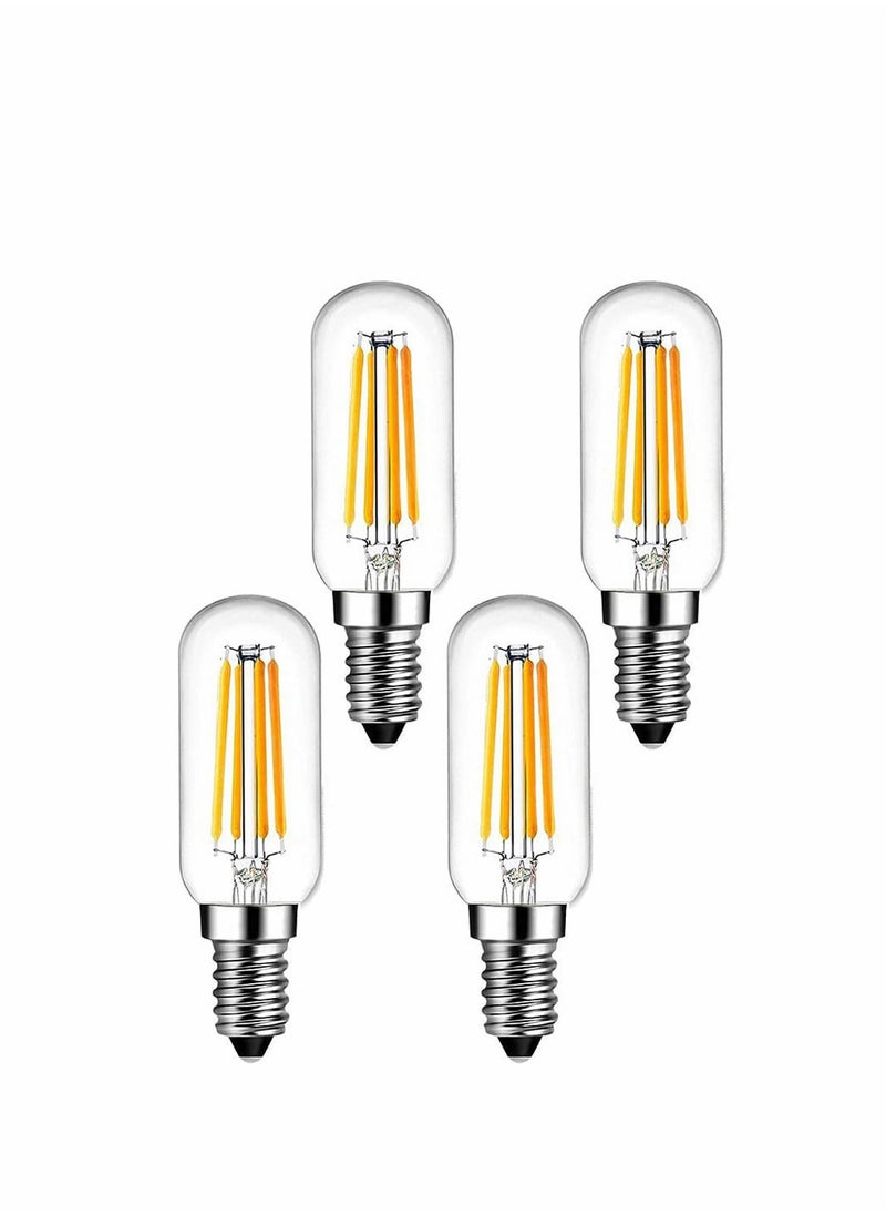 Y&D E14 LED Bulb 4W, Equal 40W Candelabra Warm White 2700K T6 Clear Vintage European Base Edison for Chandeliers, Ceiling Fan, Pendant, 4 Pack  - Image 1