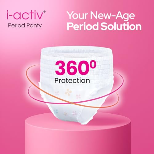 i-activ i activ Period Panty for Girls & Women | L-XL | 10's Pack | Disposable Period Panties for Women for Heavy Flow Periods | Maternity Pads after Delivery | 360 Degree Protection | Waist Size - 31" to 48" - Image 4