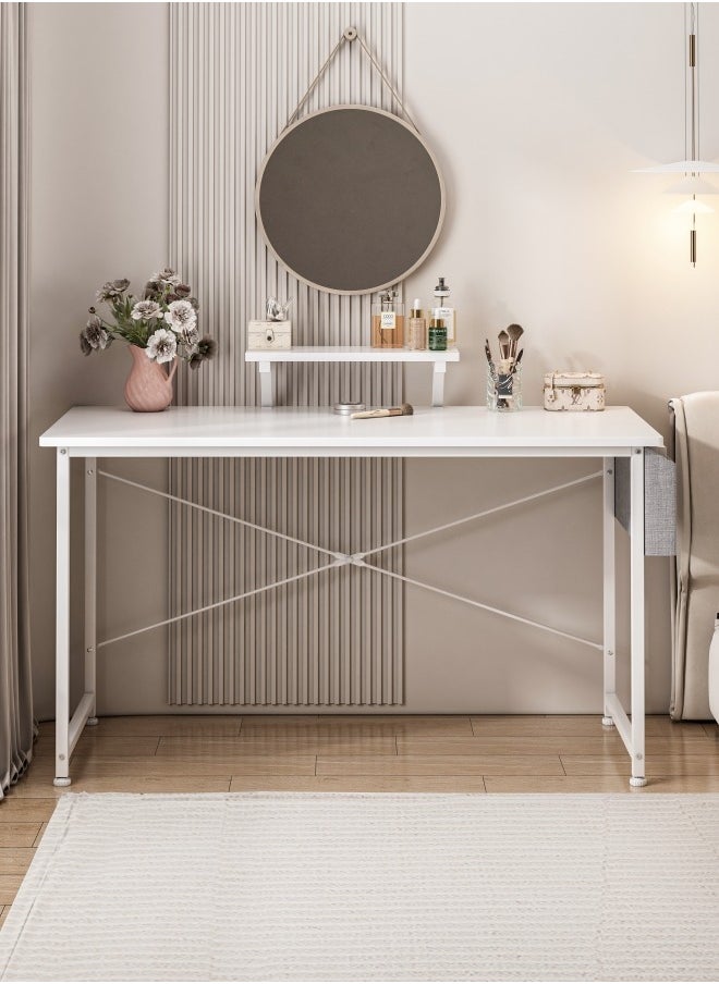 ADEBOLA - Study Desk with Storage Bag,Home Office Computer Desk with Monitor Stand 110*50*75 CM - Image 1