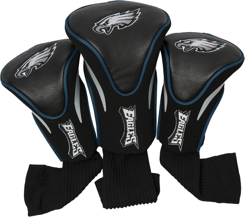 NFL Numbered 1, 3, & X, Fits Oversized Drivers, Utility, Rescue & Fairway Clubs, Velour Lined for Extra Club Protection