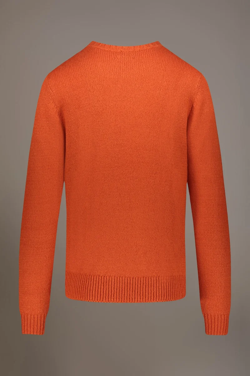 Doppelganger Round neck wool blend sweater - Orange