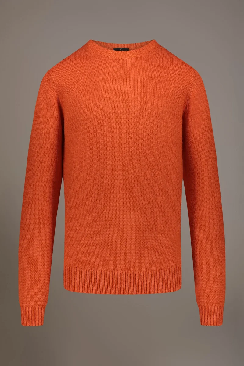 Doppelganger Round neck wool blend sweater - Orange