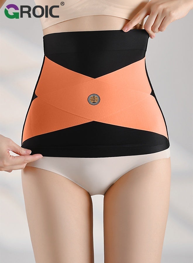 GROIC Waist Trainer Belt for Women,Lower Back Brace,Compression Support Belt,Belly Fat Tummy Control Postpartum,Shapewear Segmented Postpartum Band,Back Support for Wearing Under Clothes(L) - Image 3