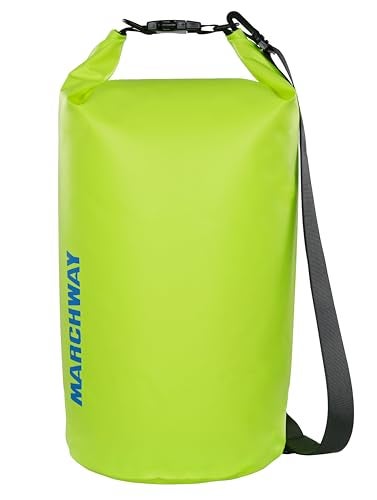 MARCHWAY Floating Waterproof Dry Bag Backpack 5L/10L/20L/30L/40L, Roll Top Sack Keeps Gear Dry for Kayaking, Rafting, Boating, Swimming, Camping, Hiking, Beach, Fishing (Bright Yellow, 20L) - Image 1