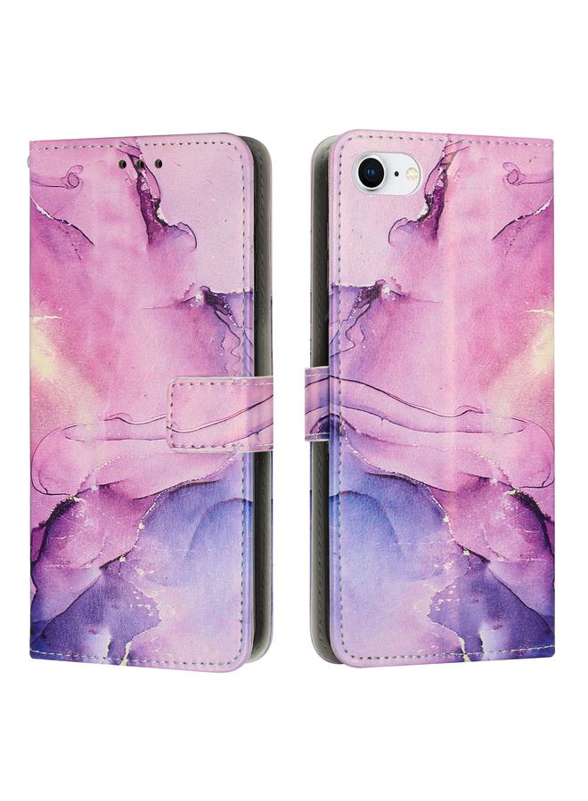 The Bros Painted Marble Pattern Leather Phone Case For iPhone 7/8