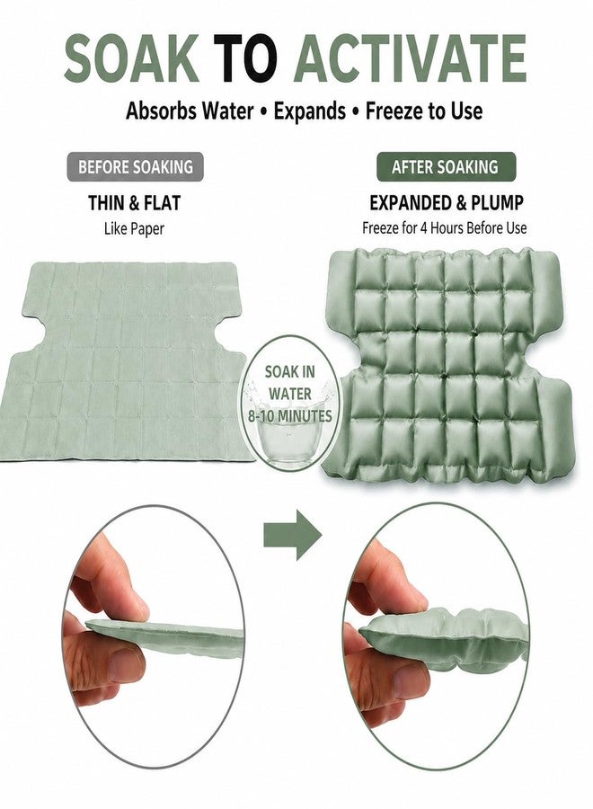 WORLD-BIO Ice Packs for Injuries Reusable, Knee Ice Pack Wrap with Straps, Gel Ice Wrap for Leg Pain Relief, Hot & Cold Compress Therap for Swelling, Water Soak Needed, Green, 2pack - Image 2