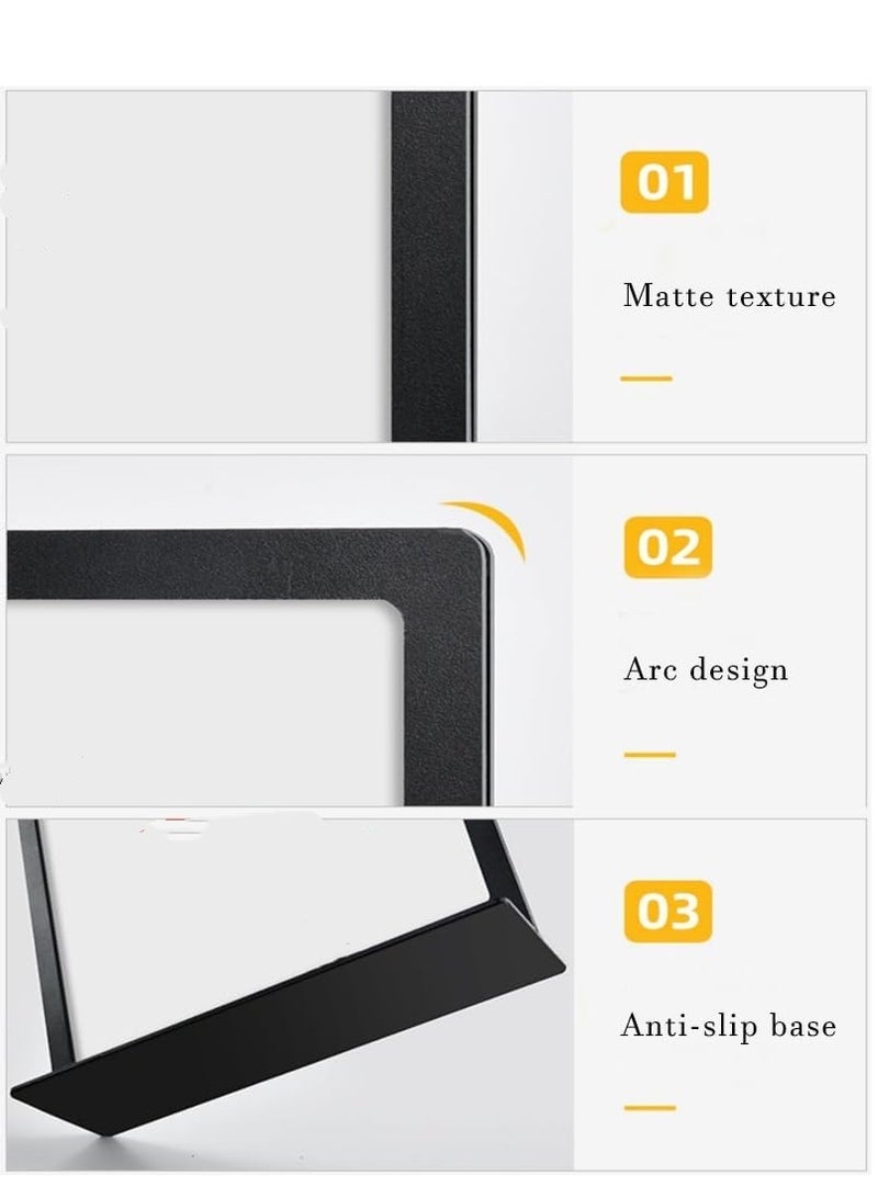 Eckek  Carbon Steel Sign Holder, Slanted Menu Displays, Table Top Sign Stand - Image 5