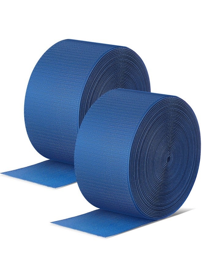 Shappy 2 Rolls 84 Ft Gymnastics Mat Hook Fastener Nylon Hook Mat Fastener 4" Wide Hook And Loop Nylon Tape Strips For Carpet Bonded Foam Seams For Gymnastics And Cheer Gym Floors (Dark Blue) - Image 1