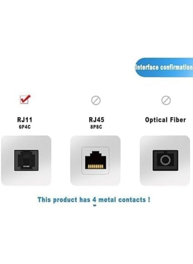 Telephone Extension Cord Telephone Cable Phone Line Landline Wire with Standard RJ-11 Plug Male/Male Black 3Meter - Image 3
