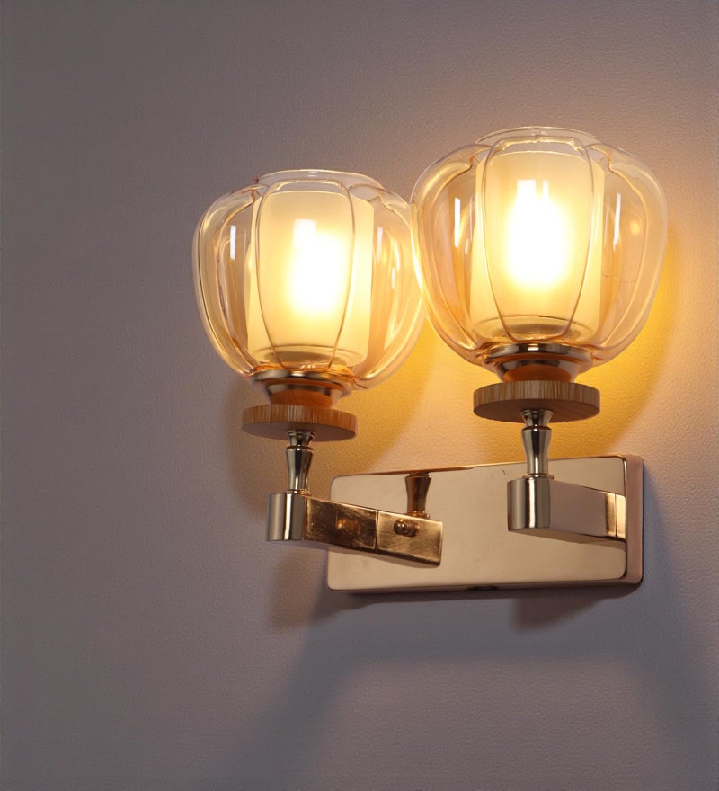 ELIANTE ELAINTE Premium Wall Light | | Elegant Glass Wall Lamp for Living Room & Hallway | 3 Years Warranty | Free Bulb (Tany-Double) - Image 3
