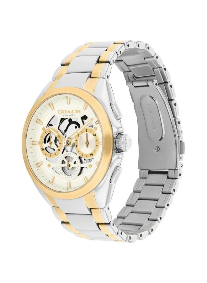 Coach  Ionic Plated Thin Gold Steel Quartz Multifunction Watch for Men | Best Price UAE