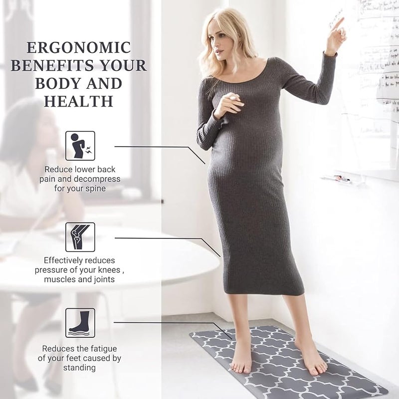 Kitchen Mat and Rugs Cushioned Anti-Fatigue,17.3x 28,Non Slip Waterproof Ergonomic Comfort Mat for Kitchen, Floor Home, Office, Sink, Laundry (C) - Image 4