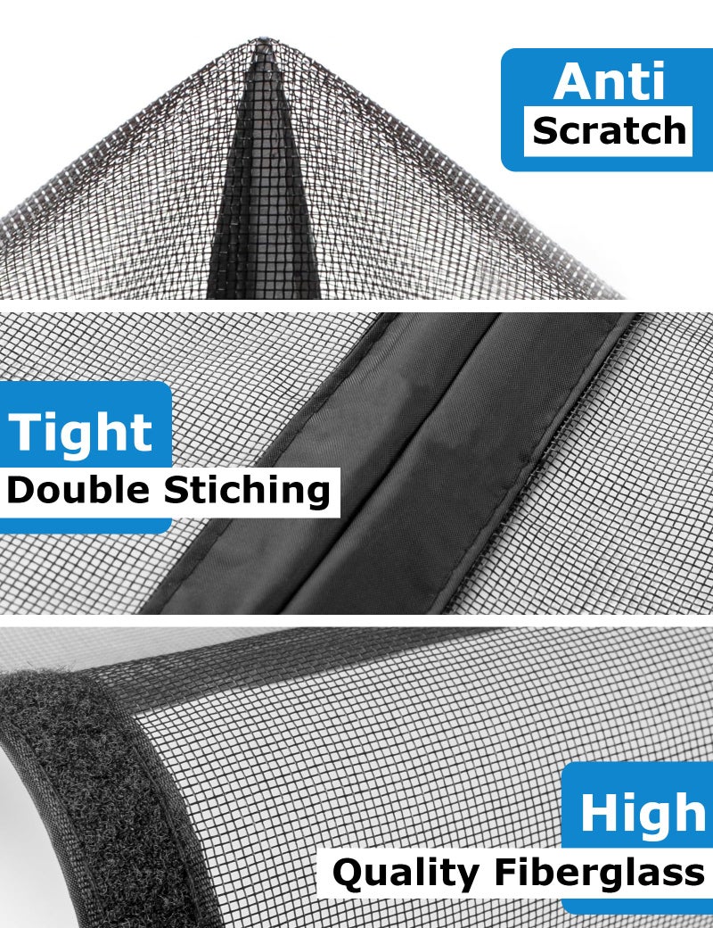 innhom Magnetic Garage Door Screen for 2 Car 16x7 FT, innhom Garage Screen Doors for 2 Car Garage, Double Door Screen Magnetic Closure Mesh Screen Door with 36 Magnets, Fits Door up to 194" x 84" Black - Image 4