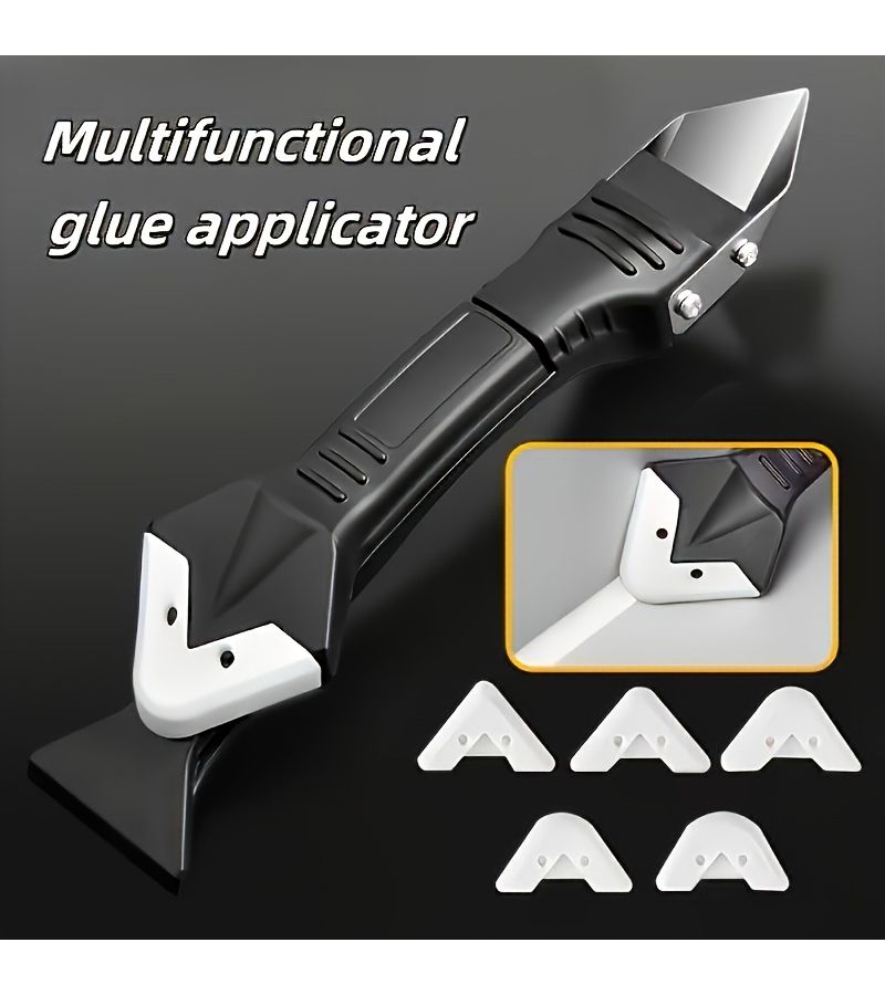 6pcs Black Upgraded Version Three In One Multi Functional Manual Joint Filling Tool Ergonomic Handle Durable Stainless Steel Tip Easy To Clean For Floor Tile Adhesive Removal Home Decoration And Household Cleaning - Image 5