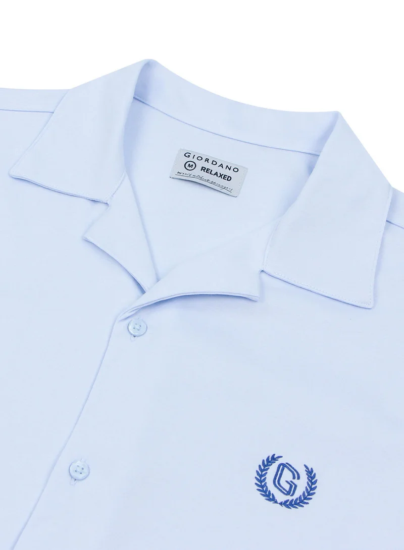Giordano  Men Relaxed Cotton Interlock Button Shirt for Men | Best Price UAE