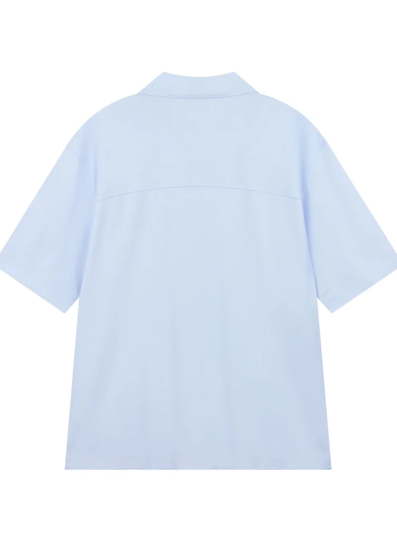 جيوردانو Men Relaxed Cotton Interlock Button Shirt