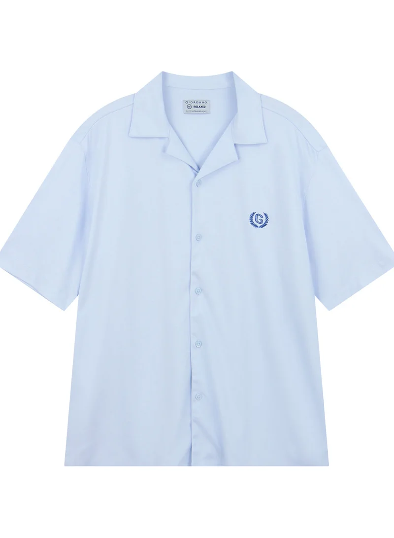 جيوردانو Men Relaxed Cotton Interlock Button Shirt
