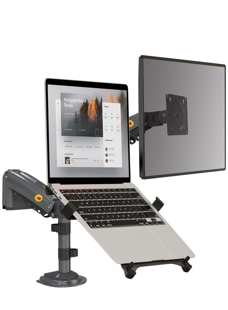NB Argoflex NB H180 FP Dual Arm Shock Absorber 22 27 Inch Laptop Stand 10 17 Metal - Image 1