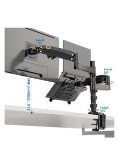 NB Argoflex NB H180 FP Dual Arm Shock Absorber 22 27 Inch Laptop Stand 10 17 Metal  - Image 5