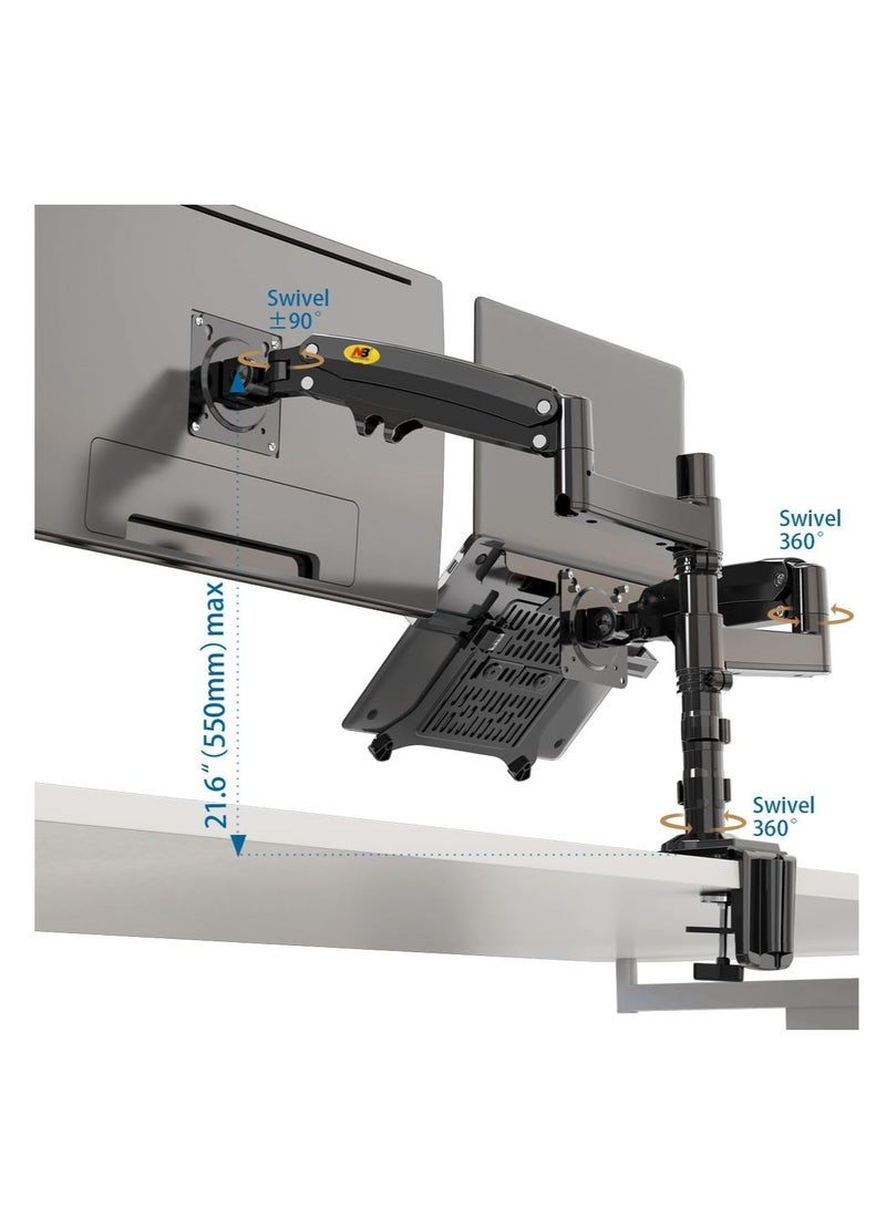 NB Argoflex NB H180 FP Dual Arm Shock Absorber 22 27 Inch Laptop Stand 10 17 Metal - Image 5