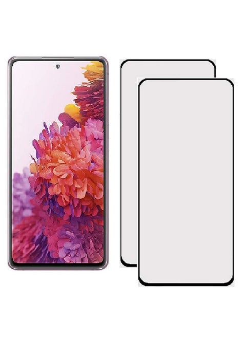 2 Pieces Tempered Glass Screen Protector 5D Designed For Samsung Galaxy S20 FE Full Glue Edge to Edge Full Screen Coverage And Bubble Free