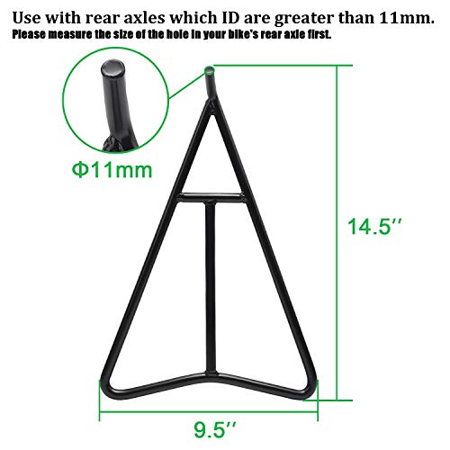 Eapele Triangle Stand for Dirt Bike, Solid Steel Structure Dirt Bike Stand, Universal for 80-500cc Supermoto Motocross Enduro Pit Bike-Black - Image 4