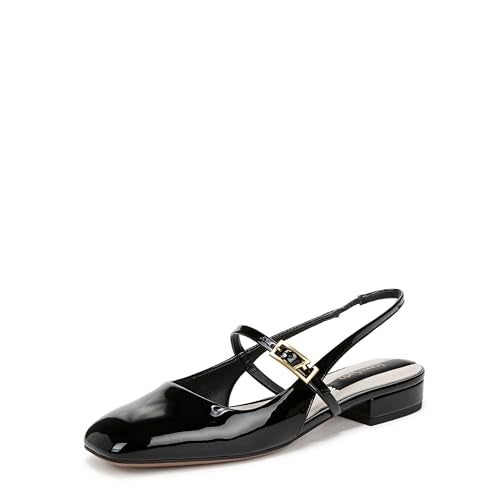 Franco Sarto Womens Destin Ballet Flat Black Patent 7 M - Image 1